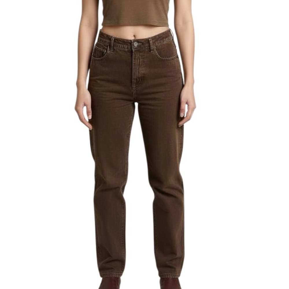 D&Co Y2K Vintage Brown Flare Pants Size 12 High Rise Boho Bootcut Design 2000s